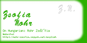 zsofia mohr business card